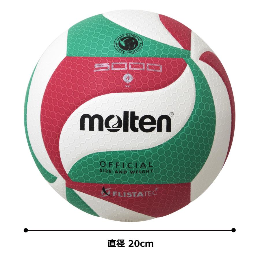 ♪＠大人気！ モルテン フリスタテックバレーボール　4号球 検定球 molten(モルテン) フリスタテック バレーボール4号 検定球 V4M5000