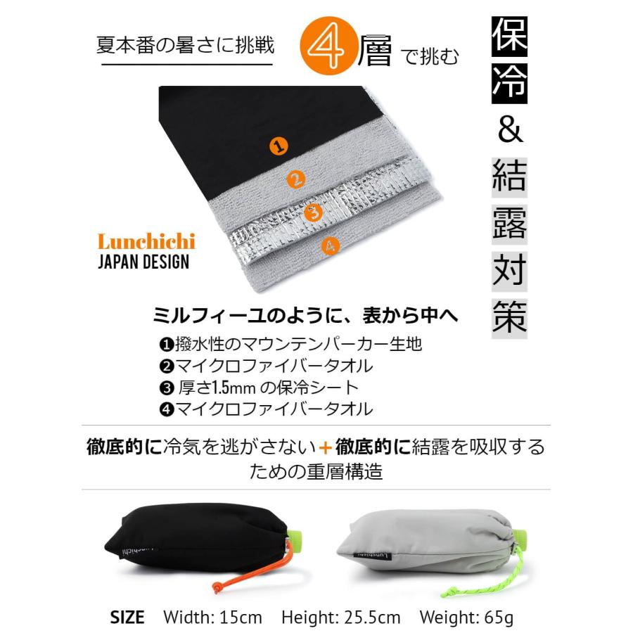 Lunchichi ペットボトルホルダー 保冷 4層で本格保冷＆結露対策 ペット