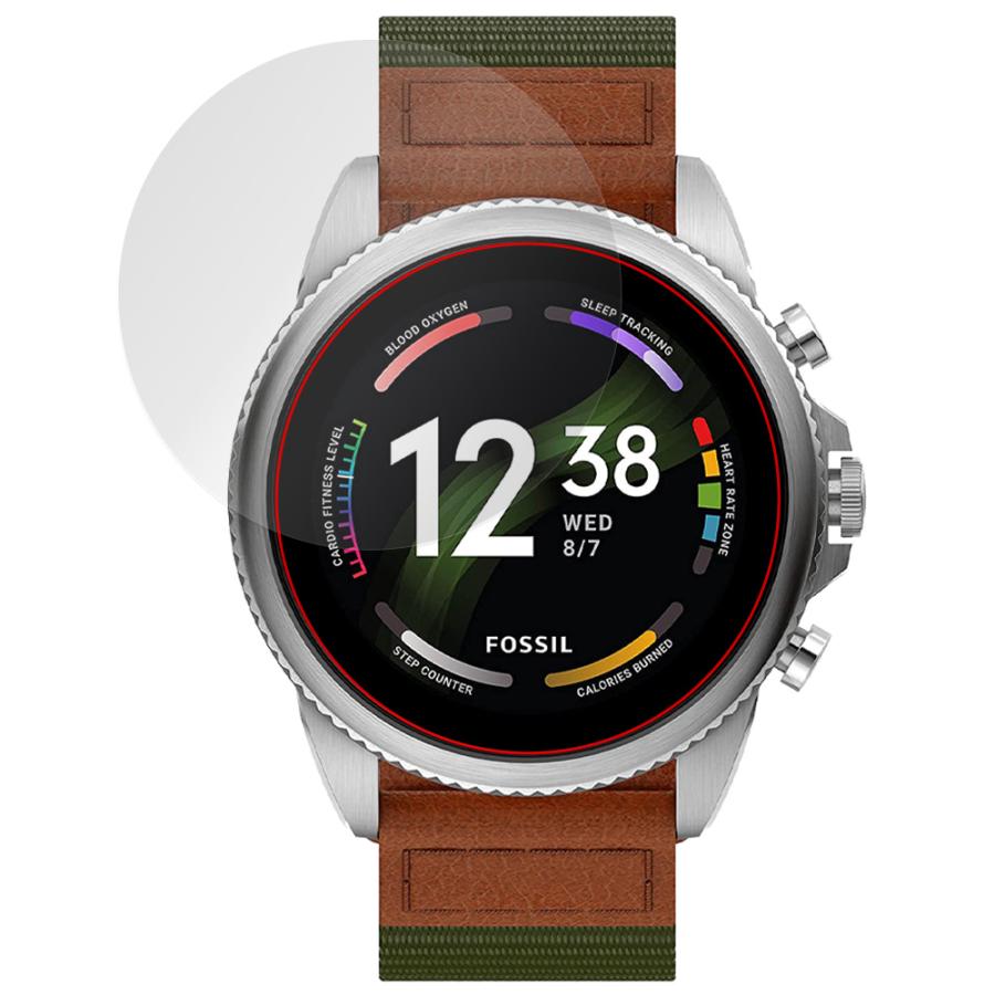 FOSSIL VENTUREエディション ジェネレーション6 スマートウォッチ 保護 フィルム OverLay Absorber 低反射 衝撃吸収 反射防止 抗菌｜film-visavis｜15