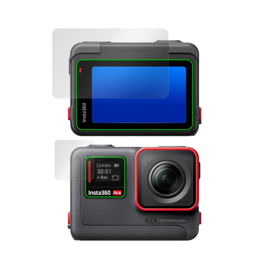 Insta360 Ace フリップ式タッチ・サブスクリーンセット 保護 フィルム OverLay Plus Premium アンチグレア 反射防止 高透過 指紋防止｜film-visavis｜16