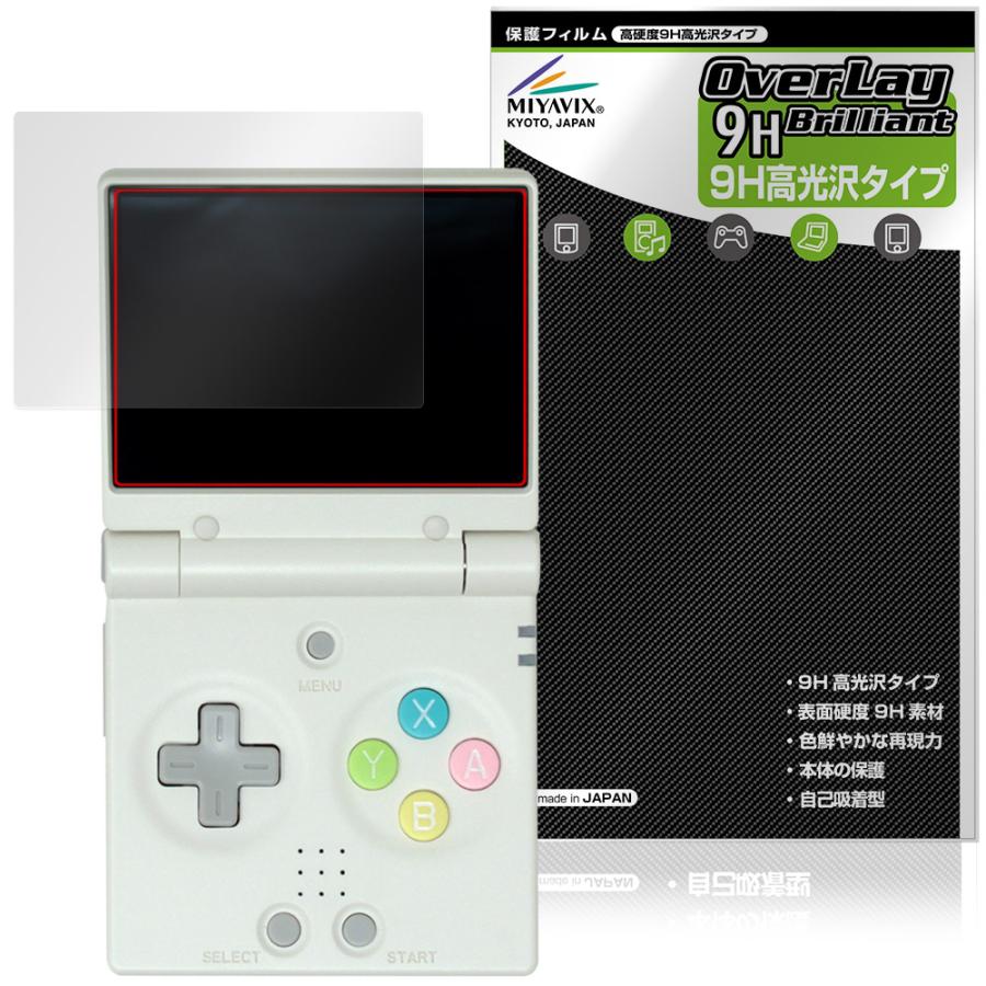 Miyoo Mini Flip ポータブルゲーム機 保護フィルム OverLay 9H Brilliant for 携帯ゲーム機 9H 高硬度 透明 高光沢 爆買 | 