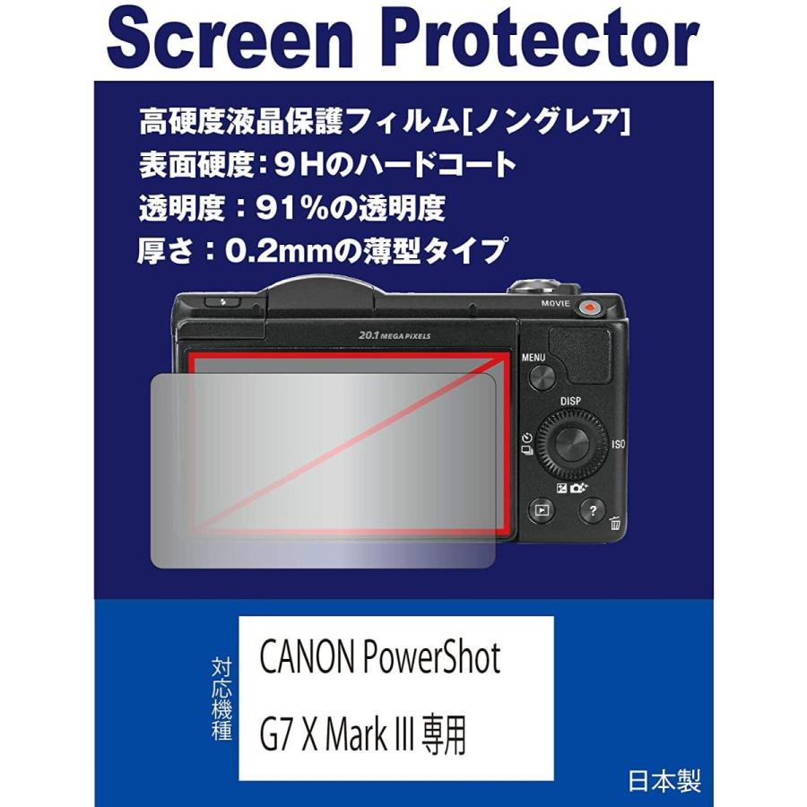 超安い超安いCANON PowerShot G7 X Mark III専用 液晶保護フィルム(高硬度反射防止フィルム マット) カメラアクセサリー 
