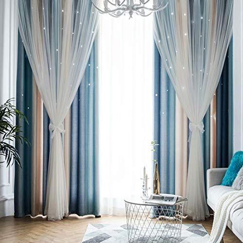 新品未開封です 姫系 カーテン 2枚 星柄 遮光カーテン グラデーション おしゃれ 可愛い 姫 二重カーテンレース 透かし彫り 子供部屋 リビング 一体型 掃き出し窓 腰窓 出窓用 海外受注発注品 Www Kraus Ulrich De