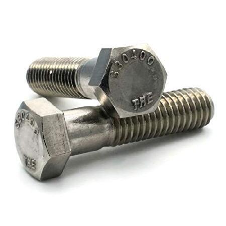 Hex　Cap　Screws　1-1　x　PT　18-8　4&quot;　4-20　Stainless　Qty-100　Steel