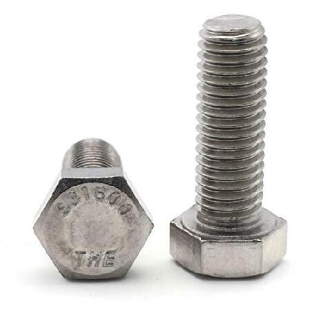 Hex　Cap　Screws　8-11　Qty-100　Stainless　Full　316　x　Steel　Thread