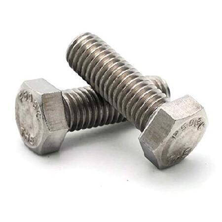 Hex　Cap　Screws　8-16　Steel　FT　18-8　1&quot;　Qty-100　x　Stainless