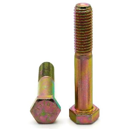 Hex　Cap　Screws　Yellow　Zinc　Grade　PT　x　3&quot;　Qty-25　2&quot;-13