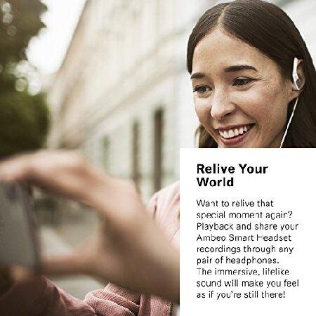Sennheiser AMBEO Smart Headset (iOS) - Active Noise Cancellation， Transparent Hearing and 3D Sound Recording 