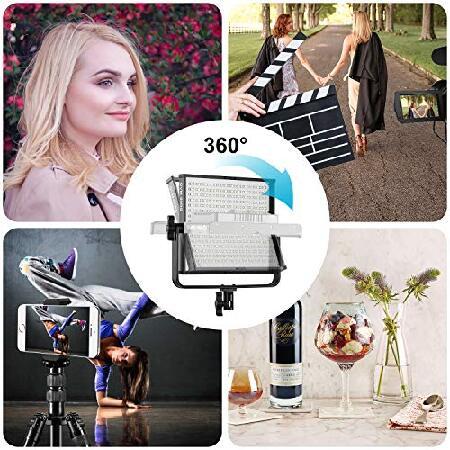 GVM RGB Video Lighting Panel - Studio Light Panel 8 Modes Lighting Scenes Fill Light Panel 3200K~5600K CCT Video Lighting Panel with APP Control Photo Panel Lighting Video Light