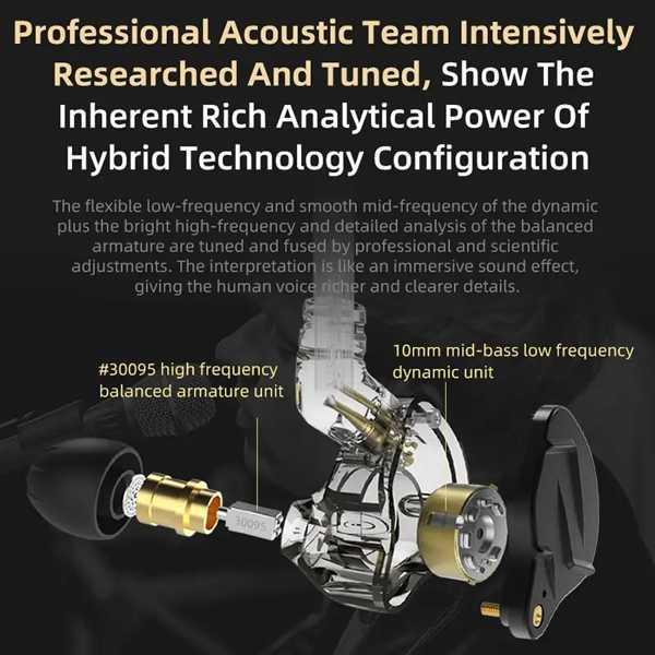 Kz zsn pro x 1dd 1ba hifiハイブリッドドライバー耳イヤホンメタルモニターイヤホンベースイヤホンスポーツヘッドセット |  | 03