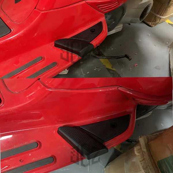 バイクabs後部座席旅客ペダルオートバイリアセットフットペグ用ペダルベスパs lx lxv ltアクセサリーペアブラック |  | 01