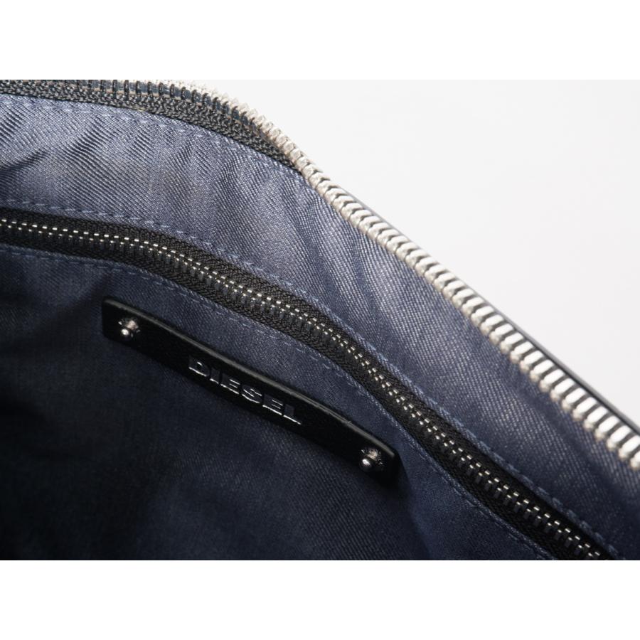 DIESELディーゼル チェーンデザイン レザーショルダークラッチバッグ  