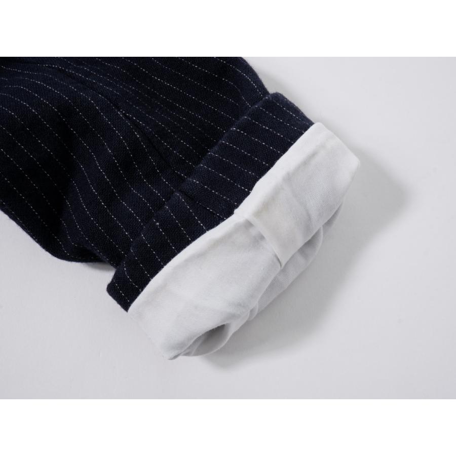 ENFOLDエンフォルド ピンストライプ ウールダブルコート[LCTA70025