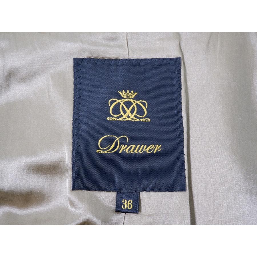 Drawer/ドゥロワー コットン麻ヘンプ シルバーダブルボタンAライン  