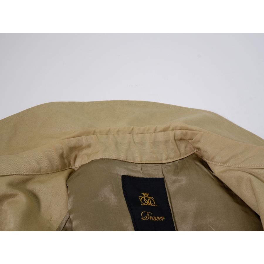 Drawer/ドゥロワー コットン麻ヘンプ シルバーダブルボタンAライン  