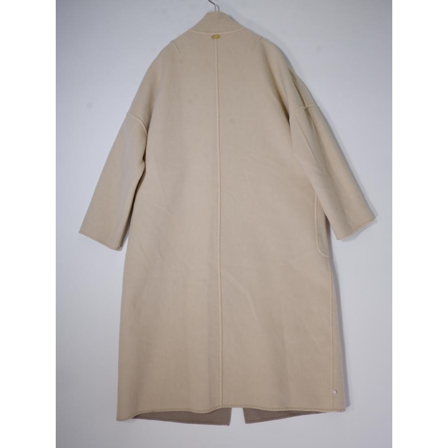 ミューズドゥーズィエムクラス　リバーコート　ドロップショルダー　ロング　ベージュ ミューズドゥーズィエムクラス リバーコート ドロップショルダー