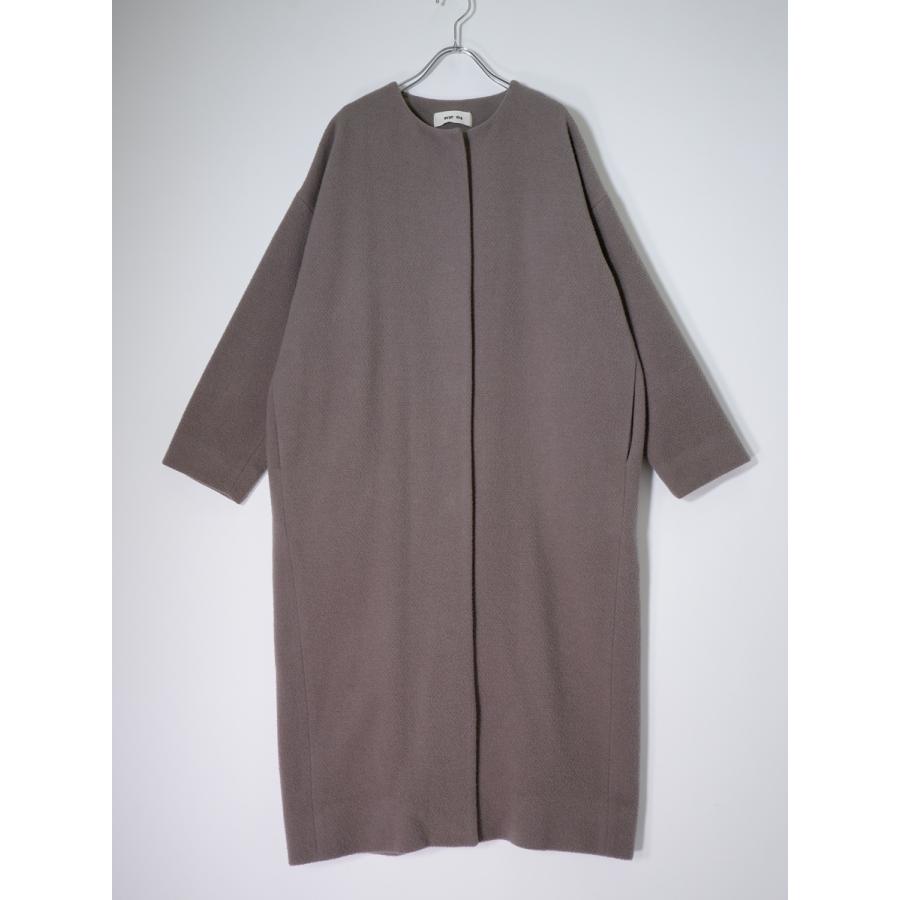 evam evaエヴァムエヴァ wool angora no collar coat ウールアンゴラノーカラーコート[LCTA80016 ...