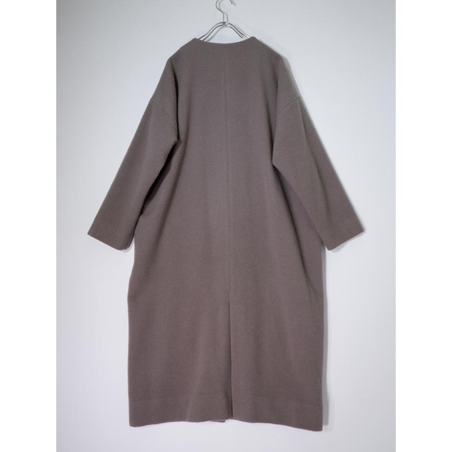 evam evaエヴァムエヴァ wool angora no collar coat ウールアンゴラ 