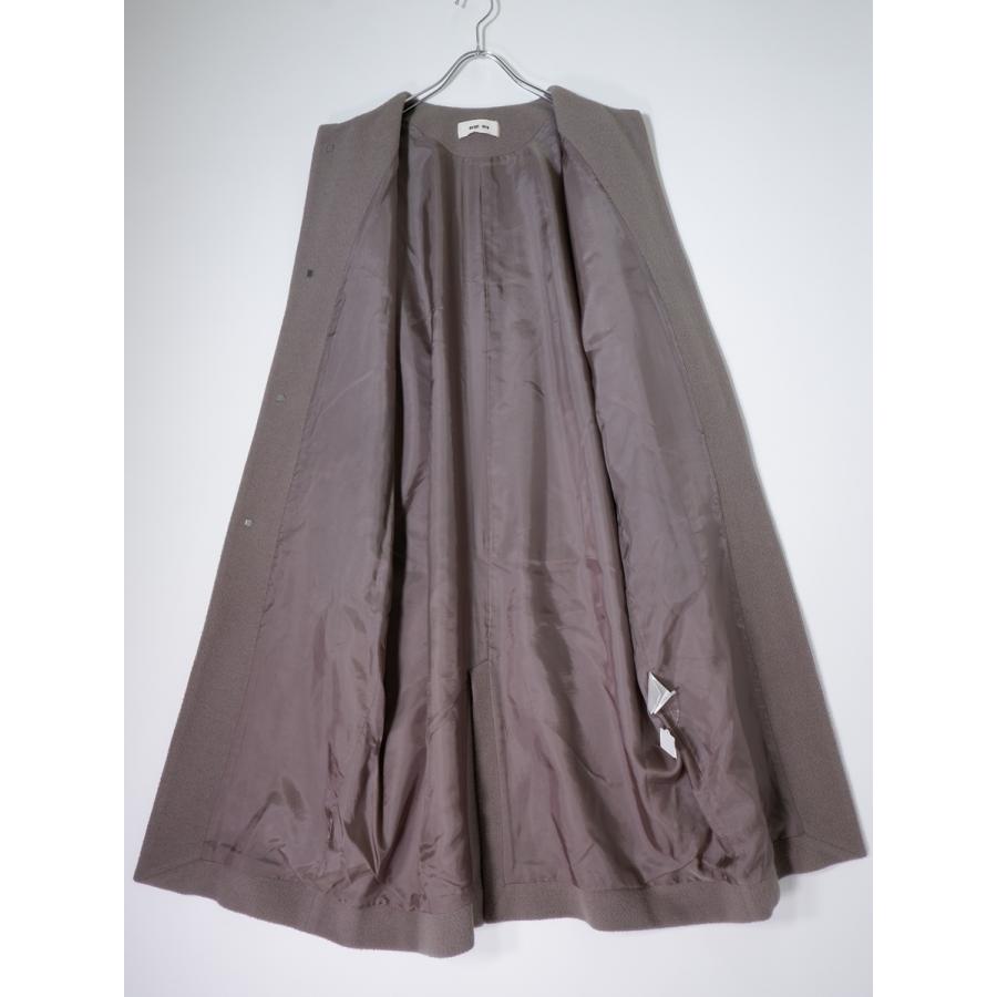 evam evaエヴァムエヴァ wool angora no collar coat ウールアンゴラ