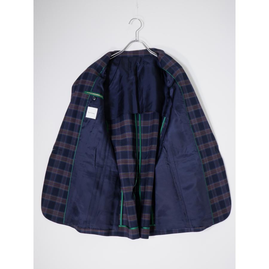 美品✨ポールスミスブラック ウールチェック テーラードジャケット マルチカラー Paul Smith（ポール・スミス） ウールトロピカル マルチチェック1B