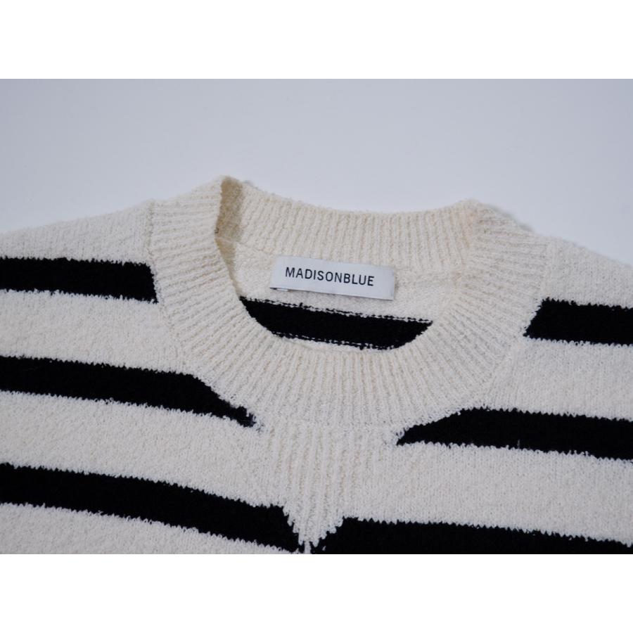 MADISON BLUEマディソンブルー L'Appartementアパルトモン取扱いBORDER KNIT BOUCLEボーダーニット【02(M)】【LKNA80816】 MADISON BLUE（マディソンブルー） L'Appartementアパルトモン取扱い