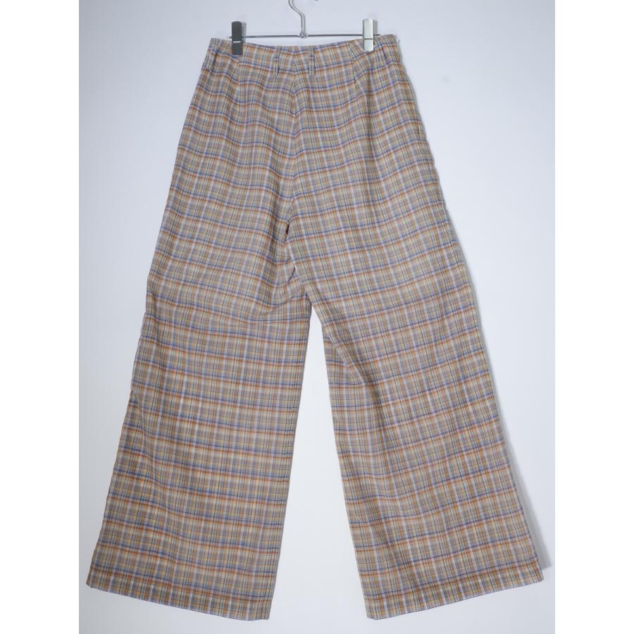 AURALEEオーラリー 2021SS WOOL RECYCLE POLYESTER SHEER CHECK PANTS 