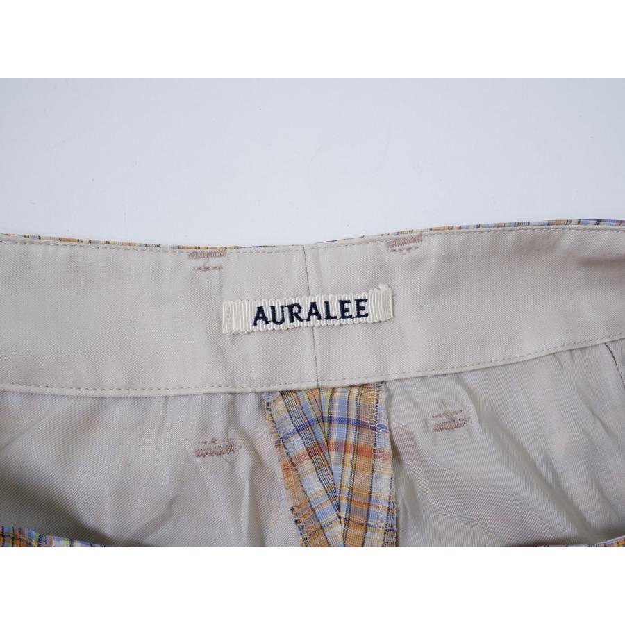 AURALEEオーラリー 2021SS WOOL RECYCLE POLYESTER SHEER CHECK