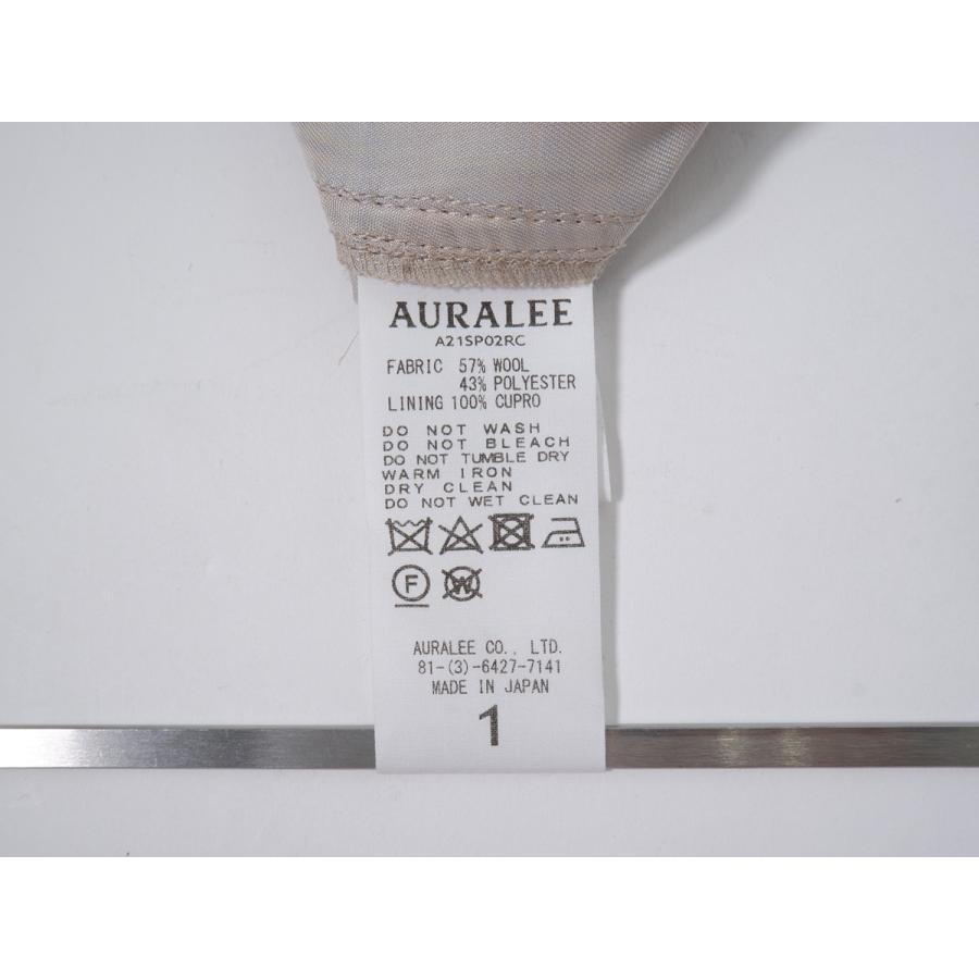 AURALEEオーラリー 2021SS WOOL RECYCLE POLYESTER SHEER CHECK