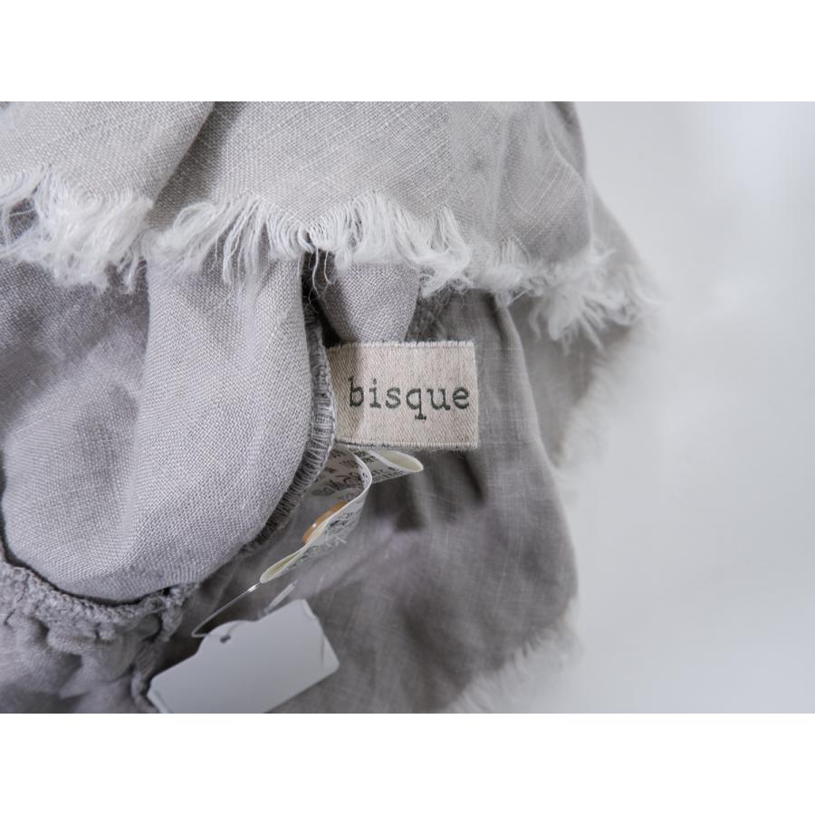 bisque by nest Robeネストローブ リネン天然染めカットオフフリルブラウス【LSHA68990】 bisque by nest Robeネストローブ リネン天然染めカットオフフリル