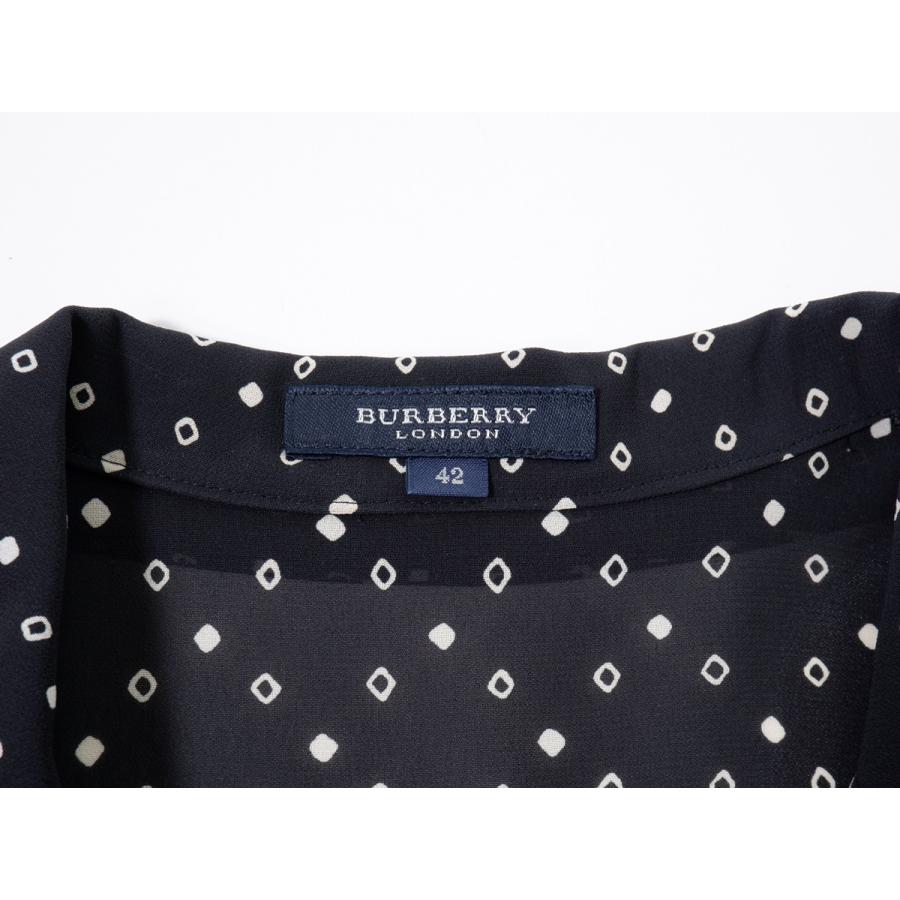 BURBERRY LONDONバーバリーロンドン 大きいサイズ 総柄オープンカラー半袖ブラウスシャツ【42】【LSHA71836】 BURBERRY LONDONバーバリーロンドン 大きいサイズ 総柄オープンカラー