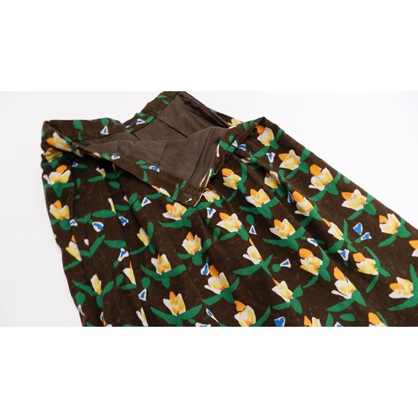 ▷希少45R 45rpm ライトモールスキン カラーリリープリントスカート