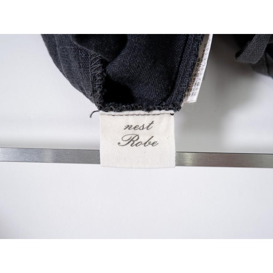 nest robe/ネストローブ 製品染めリネンギャザーフレアイージー