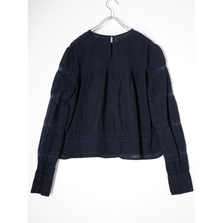 ISABEL MARANT ETOILEイザベルマラン エトワール レース ピンタック切替 インドコットン ギャザープルオーバーブラウス トップス【38】【LTSA79324】 ISABEL MARANT ETOILE（イザベルマランエトワール） ISABEL MARANT