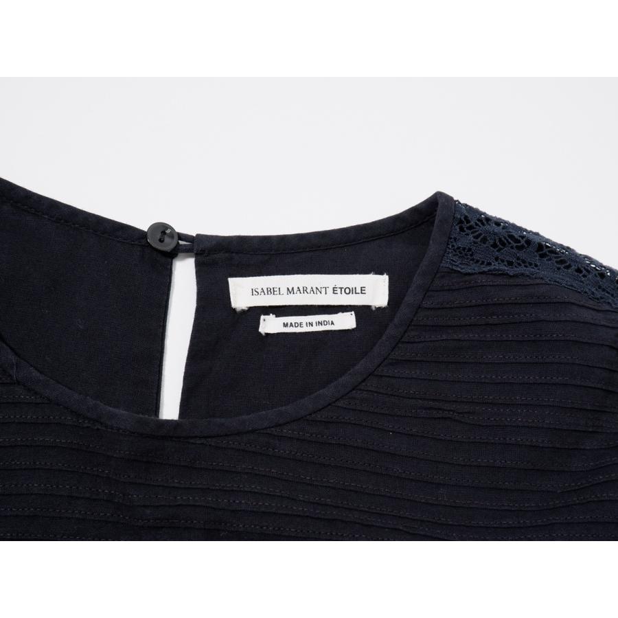 ISABEL MARANT ETOILEイザベルマラン エトワール レース ピンタック切替 インドコットン ギャザープルオーバーブラウス トップス【38】【LTSA79324】 ISABEL MARANT ETOILE（イザベルマランエトワール） ISABEL MARANT