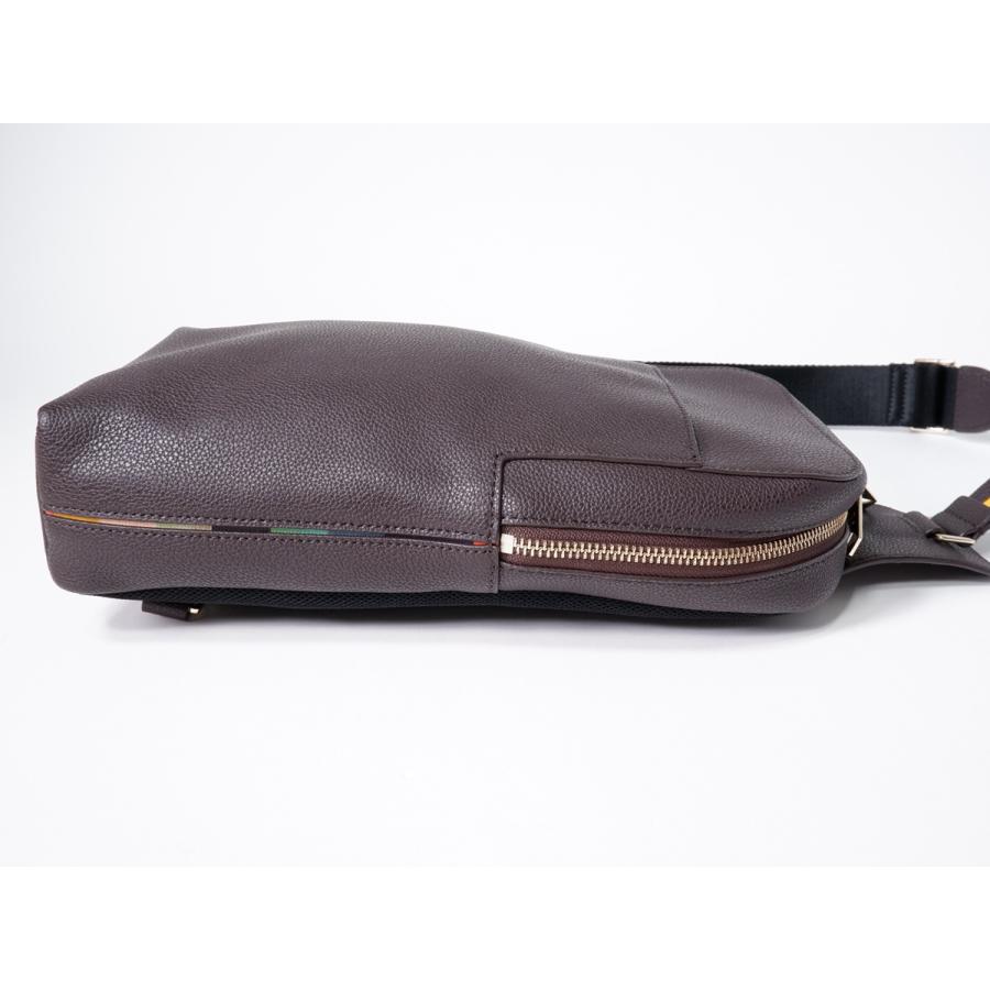【新品未使用】Paul Smith ストライプインセット ボディバッグ Paul Smith（ポール・スミス） インレイドストライプハンドル レザー