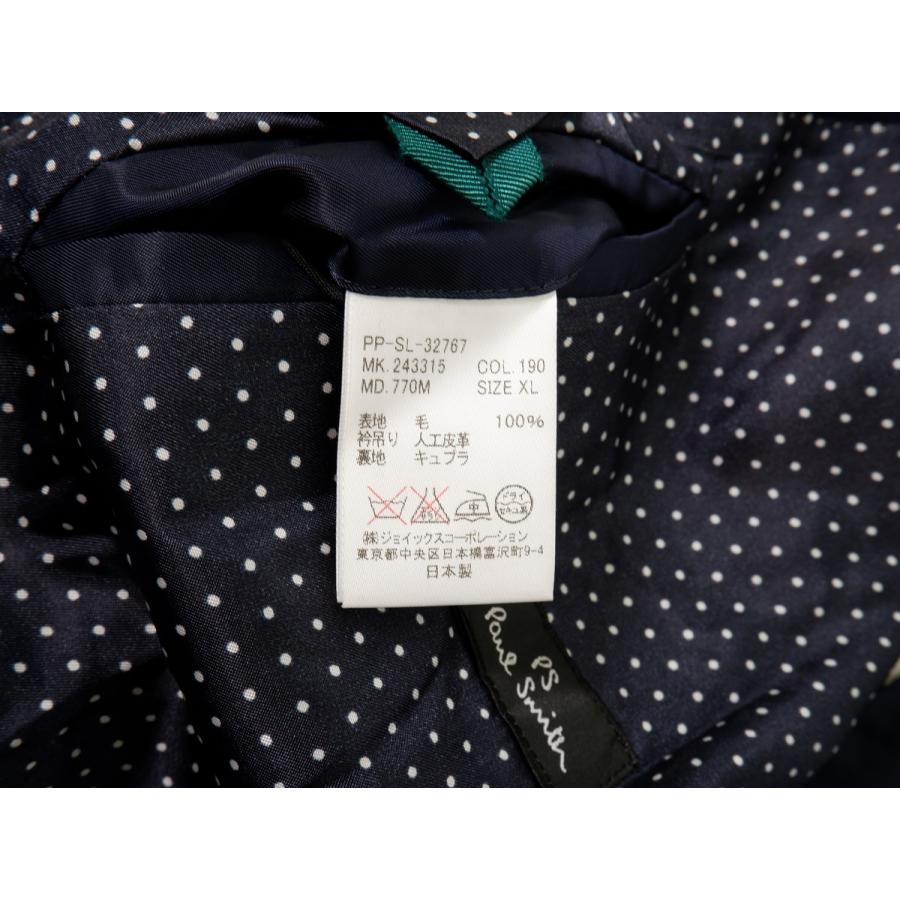 PS Paul Smith/ピーエス ポールスミス 裏地ドット柄 ウールチェスターコート【XL】【MCTA73909】 PS Paul Smith/ピーエス ポールスミス 裏地ドット柄 ウールチェスター