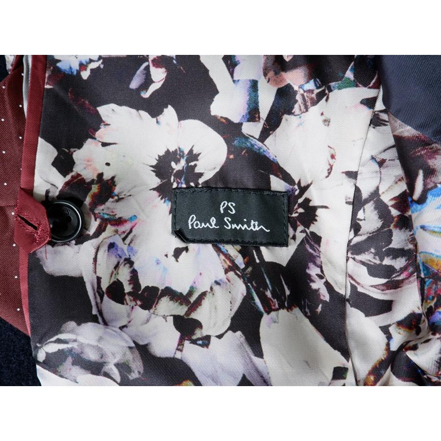 PS Paul Smithピーエス ポールスミス 裏地フラワー花柄 ウールカシミヤPコート ピーコート 【S】【MCTA76575】 PS Paul Smith Smithピーエス ポールスミス 裏地フラワー花柄 ウール
