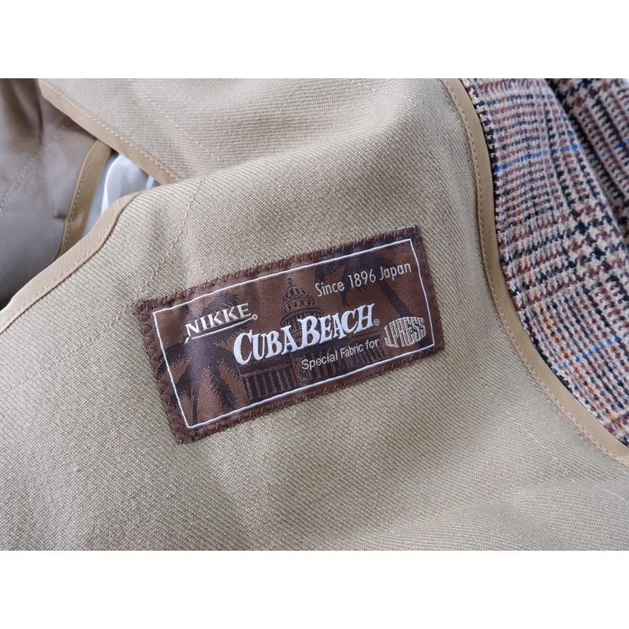 J.PRESSジェイプレス 大きいサイズ NIKKE CUBA BEACH生地 ライナー付ウールリネンツイードチェック バルマカーンステンカラーコート【XL】【MCTA77242】 J.PRESS（J.プレス） J.PRESSジェイプレス 大きいサイズ NIKKE CUBA