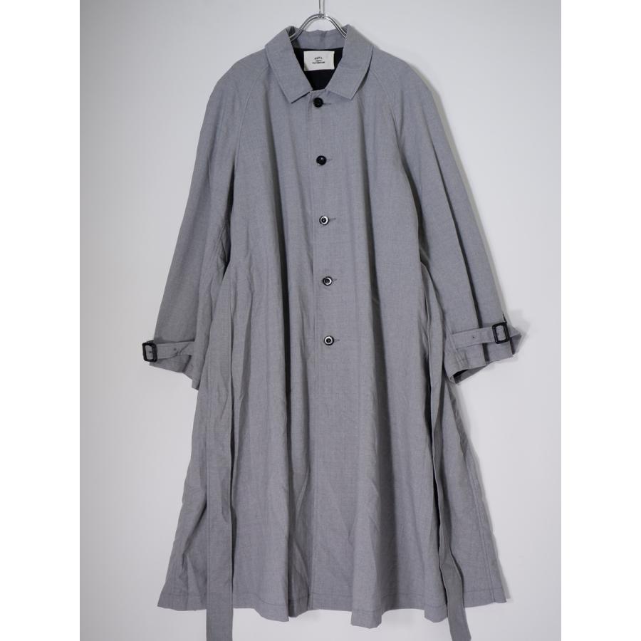 OUTILウティ MANTEAU UZES サマーウール ビッグシルエット ステンカラーコート【0】【MCTA79531】 OUTIL OUTILウティ MANTEAU UZES サマーウール ビッグシルエット