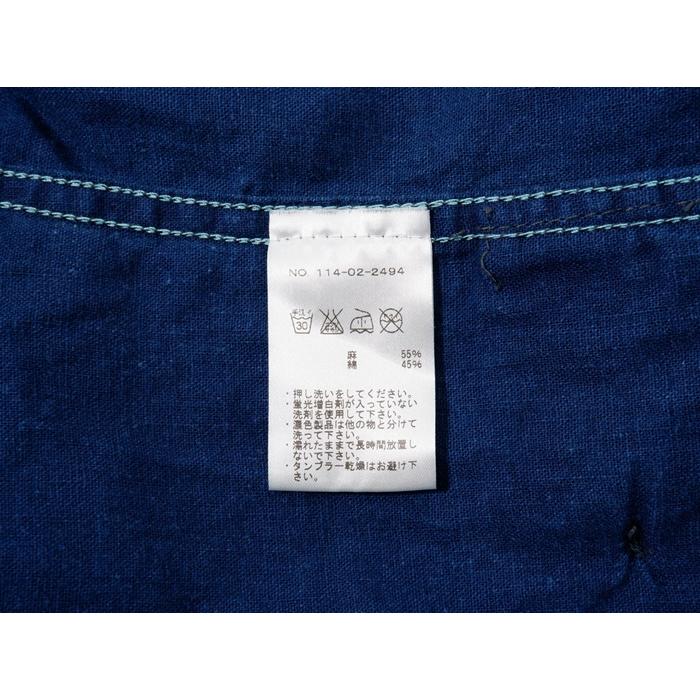 POST OVERALLSポストオーバーオールズ USA製 BDU-R JACKETインディゴ リネンコットン ミリタリージャケット【XS】【MJKA70993】 POST OVERALLSポストオーバーオールズ USA製 BDU-R JACKETインディゴ