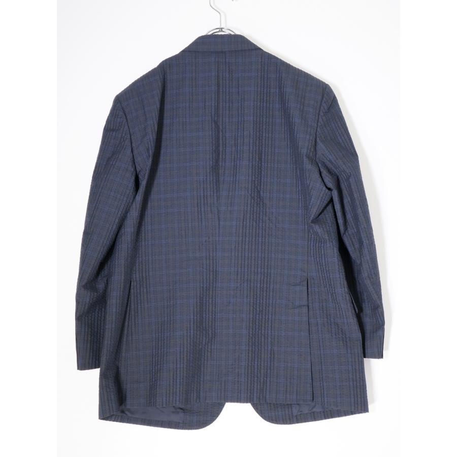 BURBERRY LONDONバーバリーロンドン 高級ウールシルク混シアサッカー チェック水牛ボタンジャケット【94-84-165 AB4】【MJKA71133】 BURBERRY LONDONバーバリーロンドン 高級ウールシルク混シアサッカー