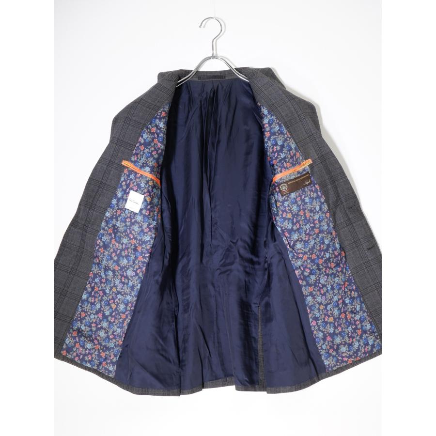 PAUL SMITH ポールスミス メインライン SOHO FIT イタリア製生地 裏地花柄ウールチェック2Bテーラードジャケット【M】【MJKA72392】 PAUL SMITH ポールスミス メインライン SOHO FIT イタリア製生地 裏地