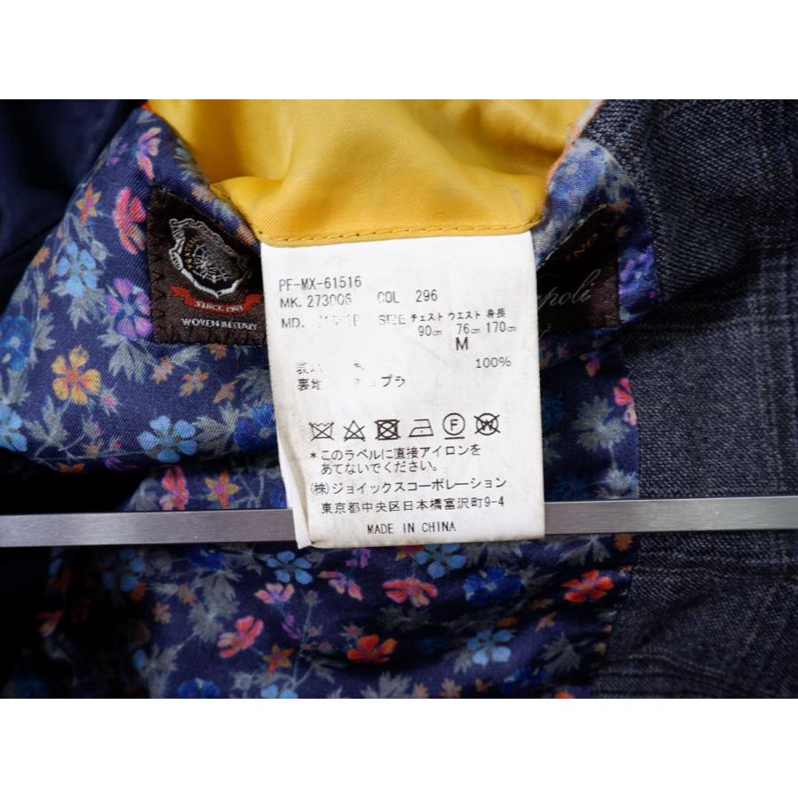 PAUL SMITH ポールスミス メインライン SOHO FIT イタリア製生地 裏地花柄ウールチェック2Bテーラードジャケット【M】【MJKA72392】 PAUL SMITH ポールスミス メインライン SOHO FIT イタリア製生地 裏地
