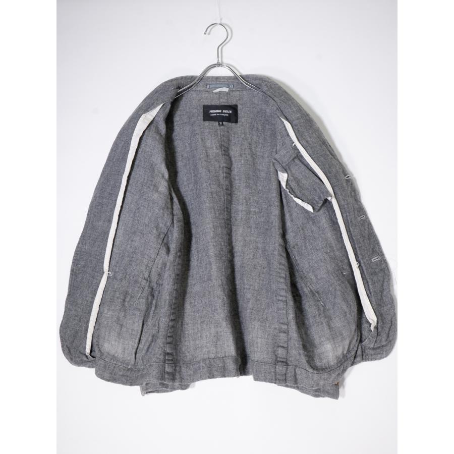 COMME des GARCONS HOMME DEUX/コムデギャルソンオムドゥ 起毛リネンウール パッカリング3Bテーラードジャケット【XS】【MJKA73963】 COMME des GARCONS HOMME DEUX/コムデギャルソンオムドゥ 起毛リネン