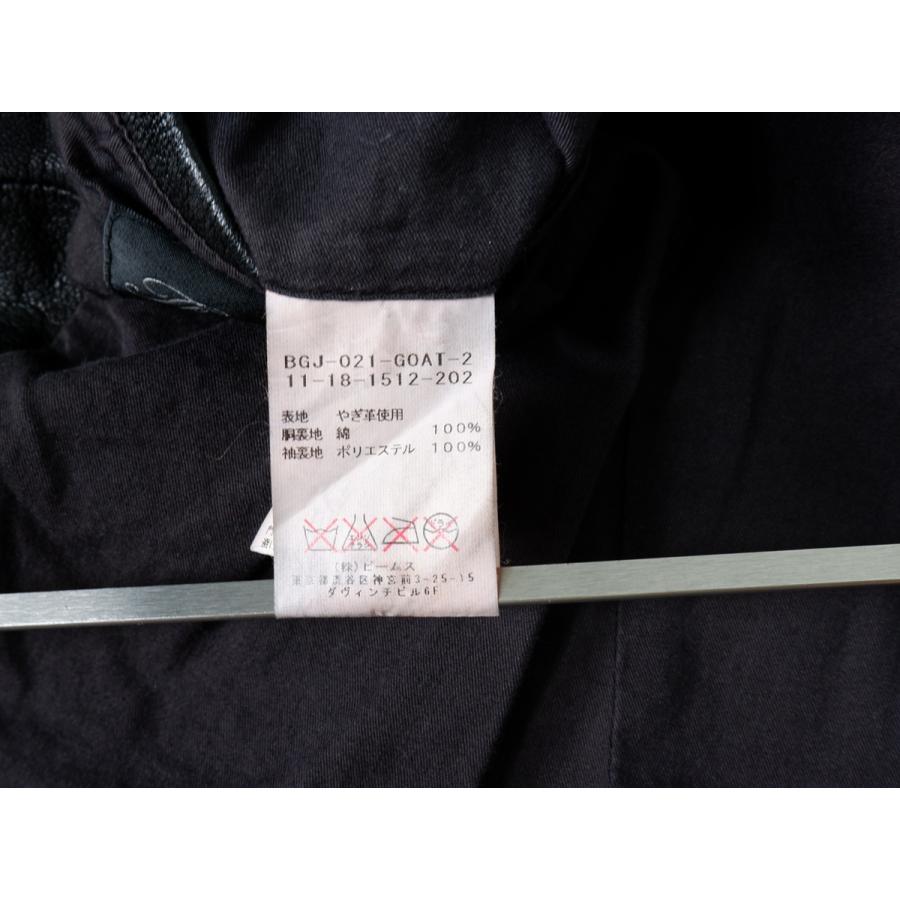 BEAMS BEAMSビームス ゴートスキンレザーセミダブルライダース BEAMS BEAMSビームス ゴートスキンレザーセミダブルライダース