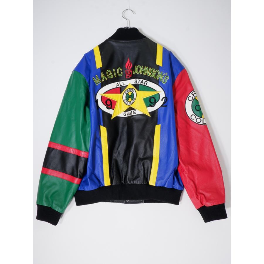 CROSS COLOURSクロスカラーズ MIDNIGHT SUMMERS MAGIC LEATHER JACKETレザージャケット【XL】【MJKA76626】 CROSS COLOURS（クロスカラーズ） MIDNIGHT SUMMERS MAGIC LEATHER