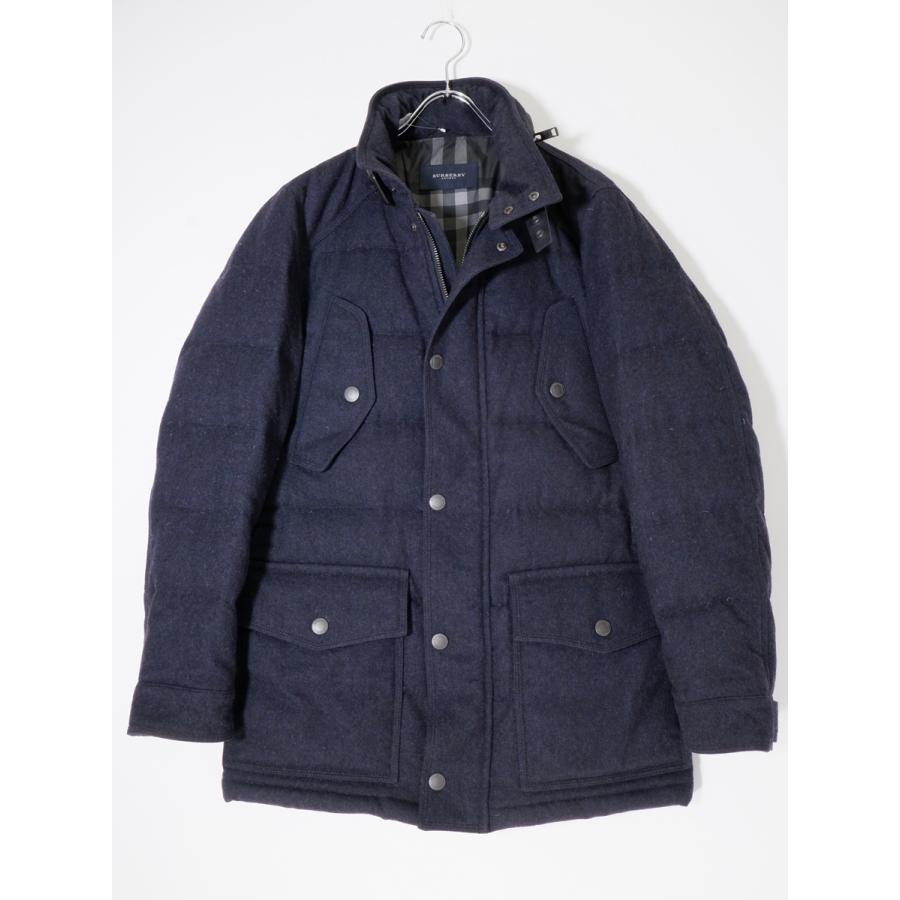 BURBERRY LONDONバーバリー ロンドン 裏地ビッグチェック 水鳥天然羽毛ウールダウンジャケット【M】【MJKA76975】 BURBERRY LONDONバーバリー ロンドン 裏地ビッグチェック 水鳥天然羽毛