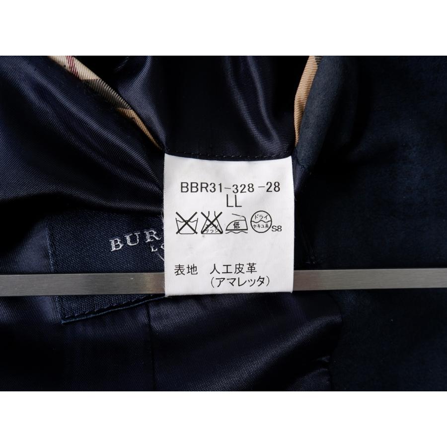 BURBERRY LONDONバーバリー ロンドン 高級人工皮革アマレッタ ヌバック調 千鳥ハウンドトゥース3Bテーラードジャケット【LL】【MJKA77371】 BURBERRY LONDONバーバリー ロンドン 高級人工皮革アマレッタ ヌバック