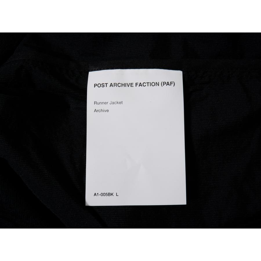 POST ARCHIVE FACTION(PAF)ポスト アーカイブ ファクション 2025AW 8.0＋ RUNNER JACKET ARCHIVE BLACKランナージャケット新品[MJKA80369]の画像