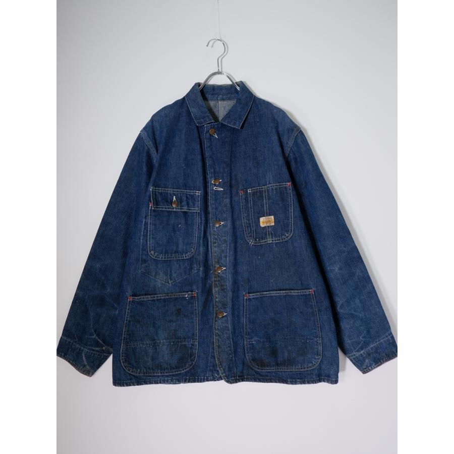 PAYDAYペイデイ 1950's 50年代 デニム カバーオールDenim Coverall Chore Jacket(大き目)【表記無し(大き目)】【MJKA81331】 PAYDAYペイデイ 1950's 50年代 デニム カバーオールDenim Coverall